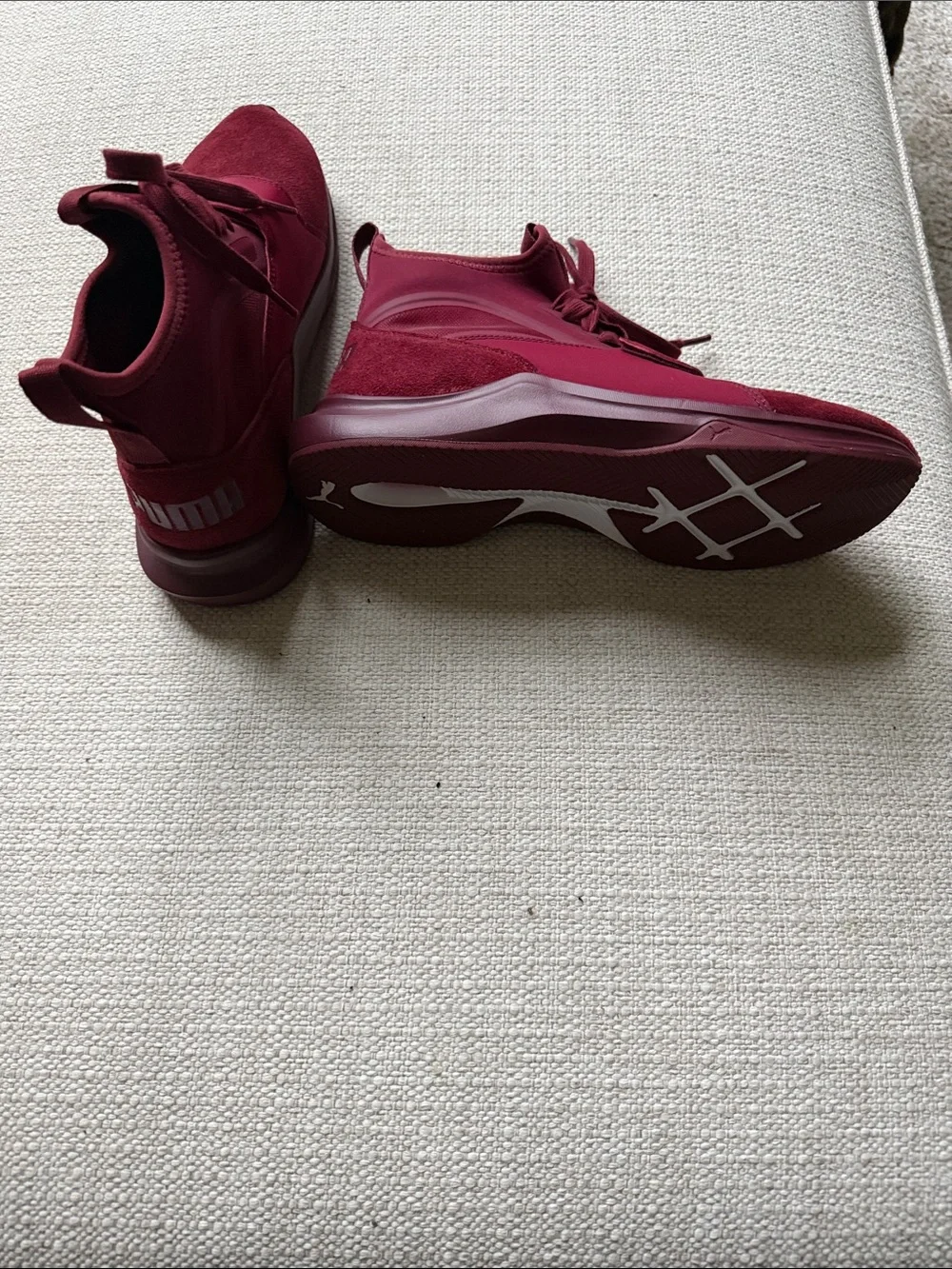 Puma Women's Deep Burgundy Slip-On Lace Sneakers